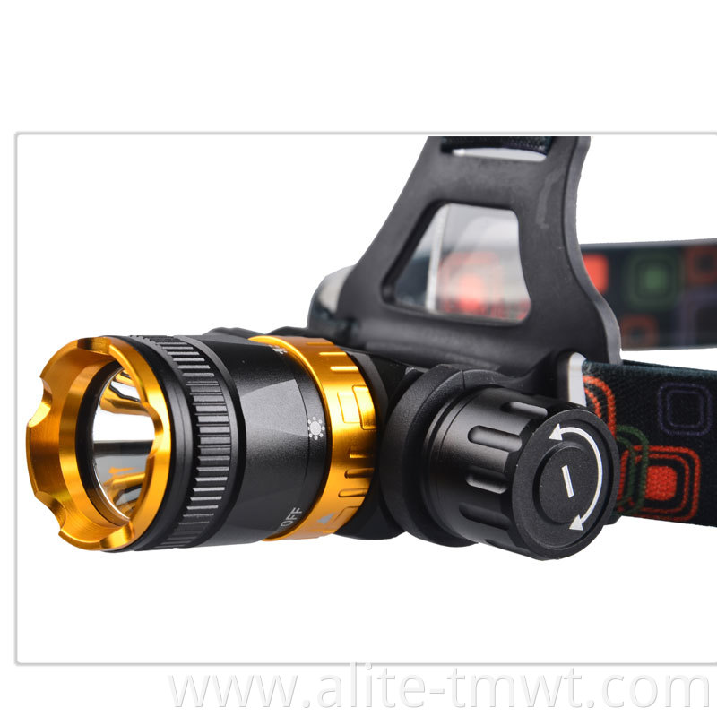 waterproof IP68 diving head lamp T6 LED 18650 underwater headlamp